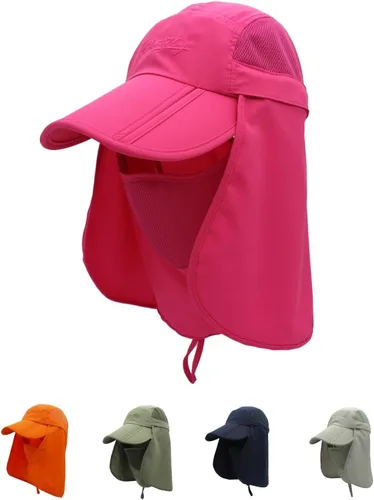Vista 13 de Sombrero de sol transpirable de ala ancha UPF 50+ con solapa para el cuello, protección UV, gorra de secado rápido para verano, pesca al aire libre
