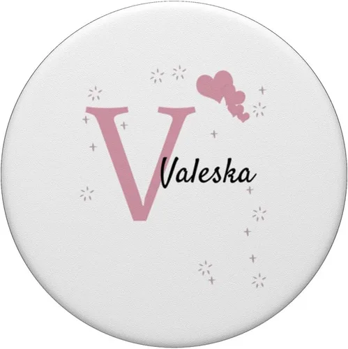 Vista 3 de Valeska Ropa con nombre para niñas, regalo personalizado PopSockets intercambiables PopGrip