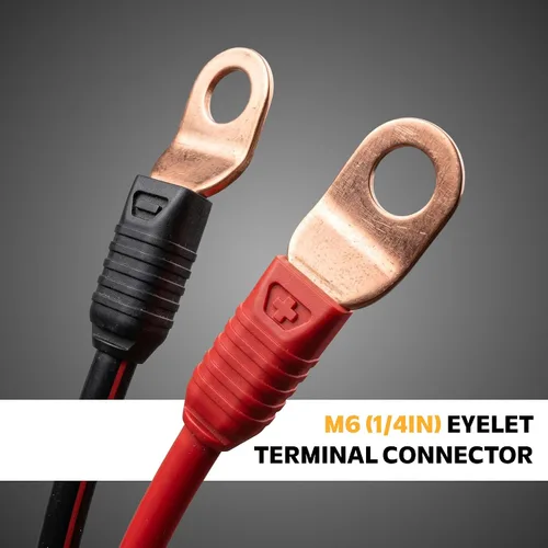 Vista 3 de SafeAMP Arnés de cables compatible con NOCO(R) GC002 X-Connect, M6 (1/4 pulgadas) conector de terminal de ojal Compatible with NOCO GC002