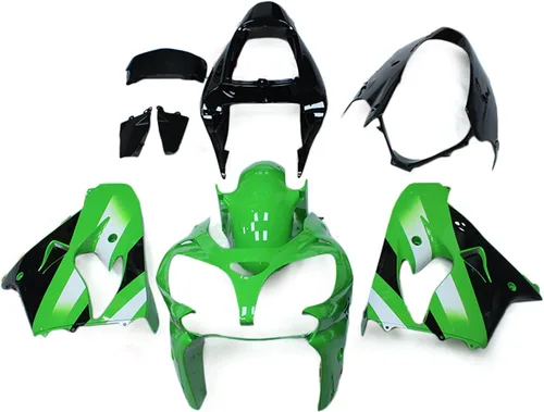 Vista 9 de Carenados completos de plástico ABS para motocicleta Kawasaki ZX-9R 2002 2003 02 03 ZX9R Ninja Bodywork negro brillante kits de cuerpo
