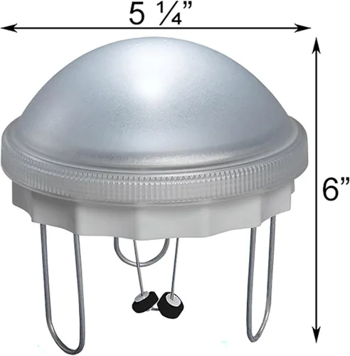Vista 3 de Allied Precision Bird Scene 8WW Solar Water Wiggler, 5 pulgadas, gris