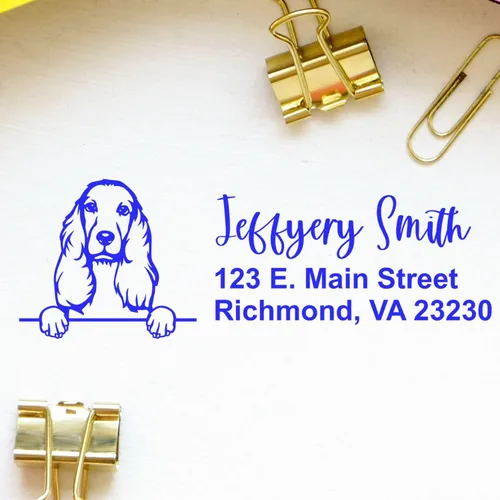 Vista 148 de American Bulldog Stamp Duo, Custom Return Address for Dog Lovers, Personalized Mail Mark for Letters and Cards