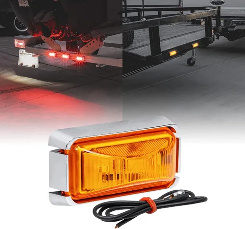 Vista 27 de TRUE MODS Luz de marcador LED ámbar de 2.5 pulgadas con bisel negro [DOT FMVSS 108] [SAE P2PC] [montaje superficial] [impermeable IP67] Luces