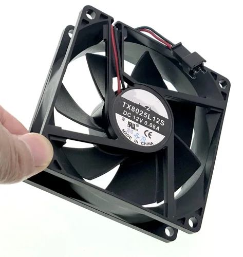 Vista 6 de Nuevo ventilador de refrigeración silencioso compatible con Tianxuan TX8025L12S Ventilador de alimentación de refrigerador DC 12V 0.08A 8CM 8025