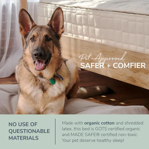 Vista 5 de Naturepedic Cama orgánica para mascotas pequeñas – Camas súper afelpadas para perros y gatos – Tapete de ultra apoyo – Cama ideal para mascotas sin
