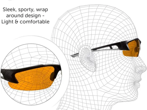 Vista 2 de SafetyBlue™ Sleep Savior ® Sport II - Gafas de relajación con bloqueo de luz azul y verde