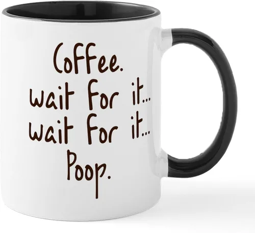 Vista 25 de CafePress Time To Poop Mugs Taza de café de cerámica de 11 oz (11.0 fl oz)