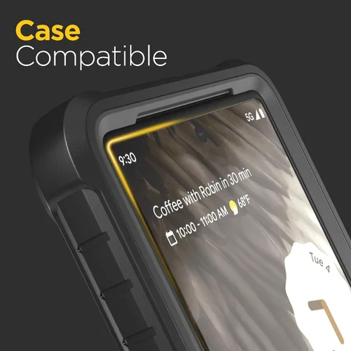 Vista 5 de magglass Protector de pantalla para Pixel 8 Pro (2023), compatible con sensor de huellas dactilares, vidrio templado compatible con fundas, claridad