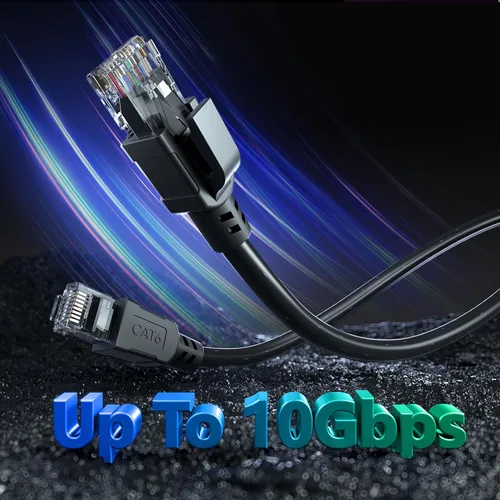 Vista 7 de Cable Ethernet Cat 6 para exteriores de 9 pies, cable de red Cat6 de alta velocidad de 10Gbps de 24AWG, impermeable, cubierta UV de entierro directo