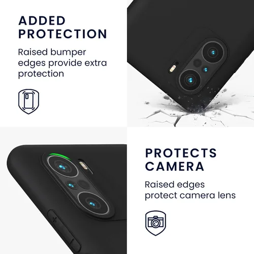 Vista 3 de kwmobile Funda compatible con Xiaomi Mi 11i / Poco F3 - Funda protectora de silicona TPU suave y delgada - Negro