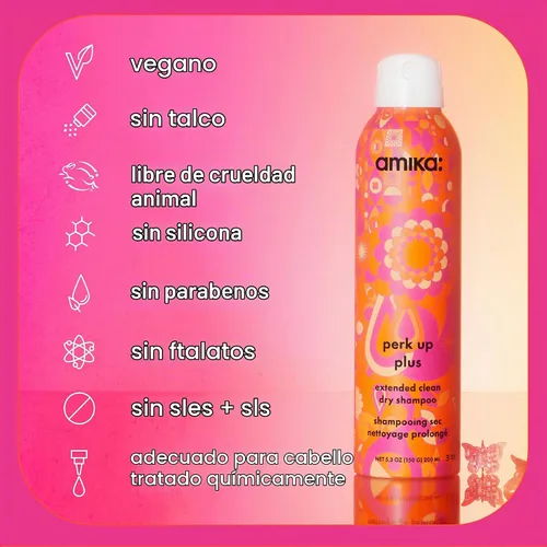 Vista 12 de Amika perk up plus extended clean dry shampoo
