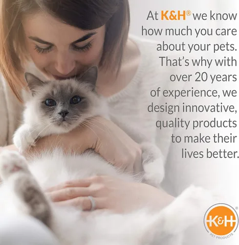 Vista 8 de K&H Pet Products Cama térmica para gatos grandes en interiores, tienda de campaña Thermo-Pet Nest 2 en 1 con calefacción para cueva y cama cálida