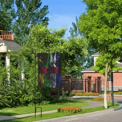 Vista 9 de Smoke Style Flag Of The Central African Republic Garden Flag 28"x40" Inch Double Sided Garden Flags Home Lawn Outdoor Decor Flags Party Banner