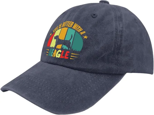 Vista 2 de Dad Hat Life is Better with a Beagle Dad Hat for Men Vintage Denim Hats Adjustable