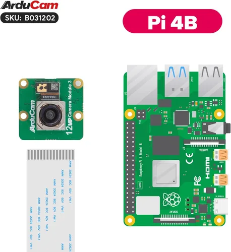 Vista 6 de Arducam para Raspberry Pi Cámara Módulo 3, 12MP IMX708 120 ° (D) Cámara Gran Angular Pi V3