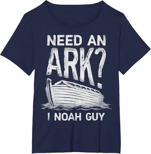 Vista 18 de Need an Ark I Noah Guy Funny Christian Men Women Pun Humour T-Shirt Negro