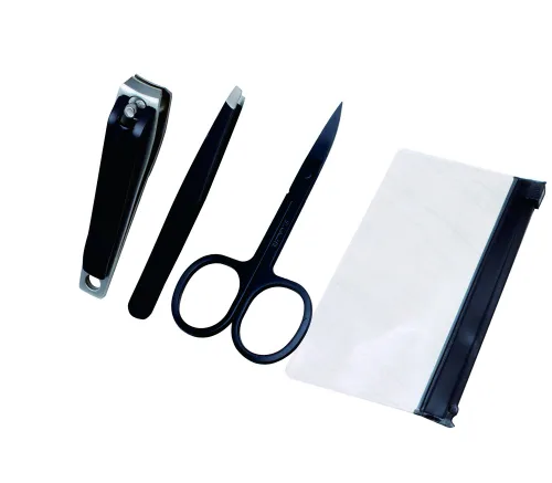 Vista 5 de Juego de 3 cortaúñas de acero inoxidable, cortadores de uñas y uñas de los pies, cortador profesional para hombres, mujeres, niños. Pinzas de punta