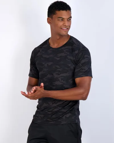 Vista 2 de Paquete de 5unidades camiseta deportiva Dry-Fit para hombre que disipa la humedad, de cuello redondo