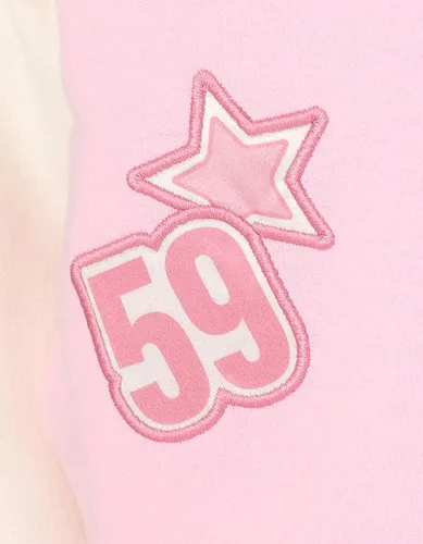 Vista 5 de Barbie Chaqueta bomber Varsity de felpa francesa para niñas pequeñas a grandes