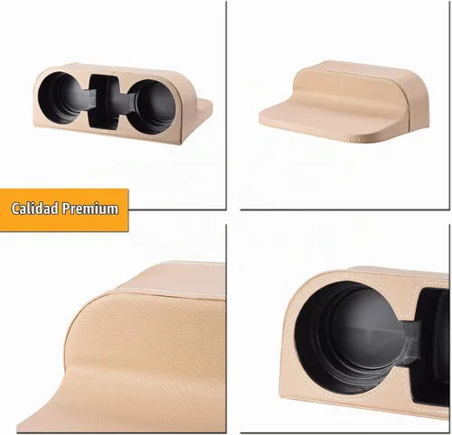 Vista 4 de BEIGE Organizador Multifuncional de Portavasos para Automóvil Organizador de Asiento de Automóvil Rellenador de Espacios Almacenamiento de Botellas