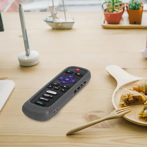 Vista 4 de Funda para mando a distancia Roku, cubierta de batería para TCL Smart TV Steaming Stick, funda protectora de silicona para control remoto universal