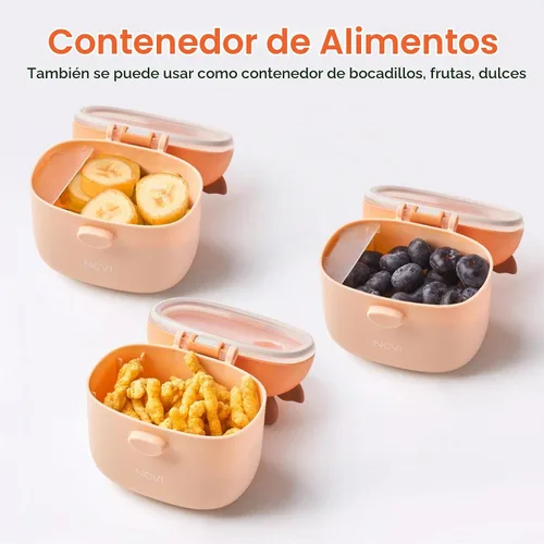 Vista 5 de NCVI - Contenedor de fórmula para llevar, dispensador de fórmula para bebés sobre la marcha con cuchara Multi-Purpose Storage Holder for Snacks