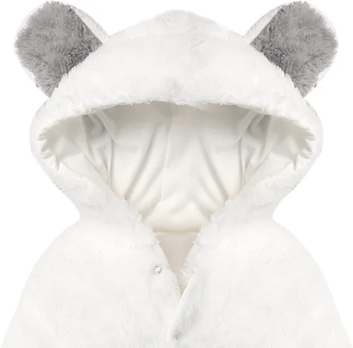 Vista 5 de Haokaini - Mono de algodón con capucha para recién nacido, diseño de oso