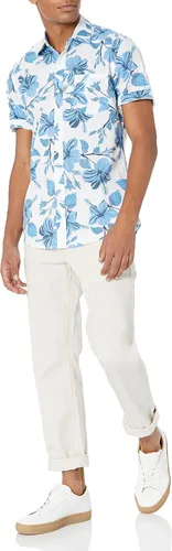 Vista 5 de Tienda Essentials Camisa de manga corta ajustada para hombre