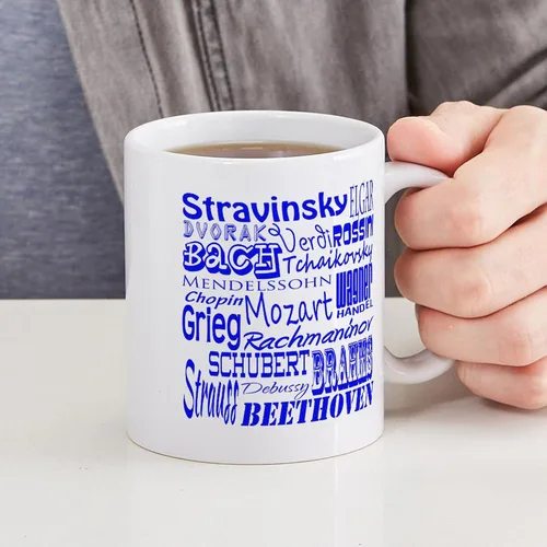 Vista 4 de CafePress Classical Composers - Taza de café de cerámica de 11 oz (11.0 fl oz)