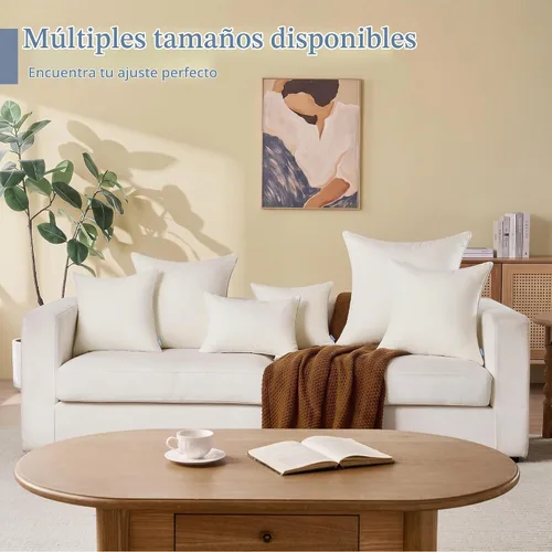 Vista 2 de Leeden - Juego de 2 rellenos de almohada de 12 x 20 pulgadas, rellenos de almohada lumbares firmes y esponjosos, rellenos de almohada rectangulares