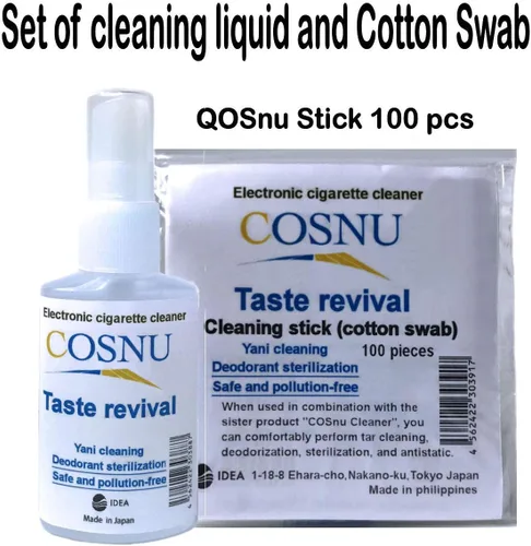 Vista 2 de The Cleaner Exclusive for iQOS®, COSnu 1.7 fl oz + COSnu Palitos de Limpieza 100 piezas de hisopo de algodón
