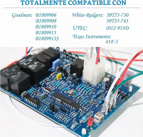 Vista 2 de Placa de circuito de control B18099-13, compatible con placa de circuito de control de horno Goodman B18099-06, B18099-08, B18099-10, B18099-13