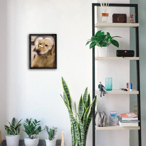 Vista 4 de Impresiones de lienzo personalizadas enmarcadas con tus fotos, impresión personalizada de foto a lienzo, regalos para parejas, amigos, familia, Negro
