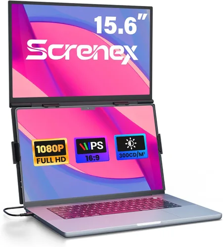 Vista 9 de Extensor de pantalla para portátil de 14,2", monitor portátil FHD Negro mate