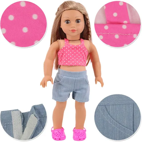 Vista 3 de Ecore Fun 10 Sets 18 Inch Doll Clothes & Outfits with Swimsuits