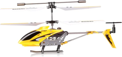 Vista 2 de Helicóptero control remoto de 3 canales Syma S107G, amarillo