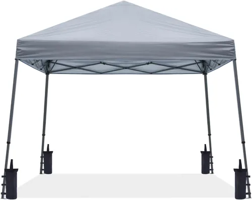 Vista 9 de ABCCANOPY - Toldo autodesplegable y estable para exteriores, base de 10 x 10 pies, parte superior de 8 x 8 pies, color blanco