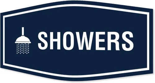 Vista 31 de Fancy Showers - Letrero (negro/plateado), tamaño mediano