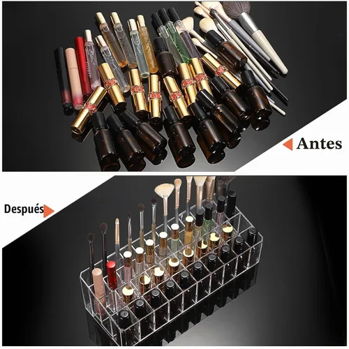 Vista 7 de ELLDOO Rollerball Organizador de perfumes, 44 espacios de acrílico transparente, soporte de almacenamiento de perfume de belleza, soporte