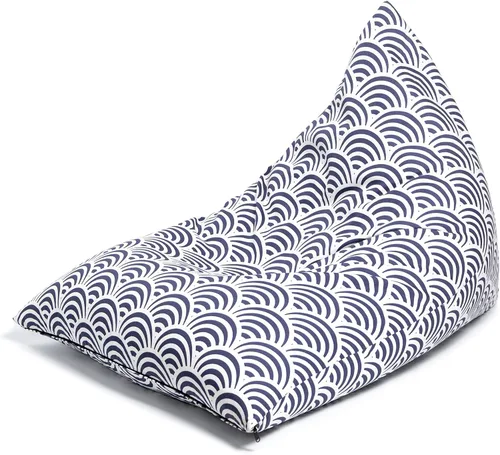 Vista 10 de Jaxx Twist - Puf para exteriores, diseño de rayas negras y blancas