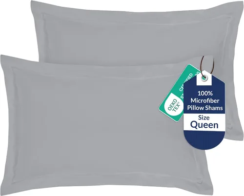 Vista 44 de Royale Linens Paquete de 2 fundas de almohada de tamaño estándar de 20 x 26 pulgadas, microfibra cepillada, fundas de almohada de cama, resistentes