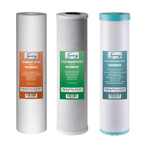 Vista 5 de iSpring UVF55FS - Filtro de agua UV para toda la casa y F3WGB32BM - Juego de filtros de agua de 3 etapas de 4.5 x 20 pulgadas, paquete de repuesto