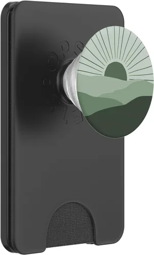 Vista 7 de Minimal Sage Green Mountain Sunset Boho Chic Estética PopSockets intercambiables PopGrip
