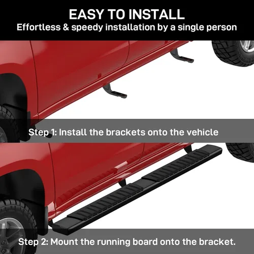Vista 4 de Estribos de 6.5 pulgadas compatibles con Dodge Ram 1500/2019-2023 Ram 1500 Classic 2009-2018/Ram 2500 3500 Crew Cab (4 puertas de tamaño completo)