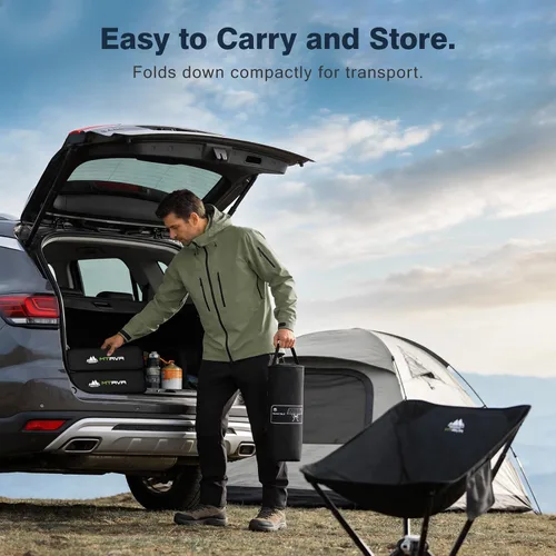 Vista 8 de Mesa de camping plegable: diseño estable de aluminio enrollable, estructura de soporte sólida, mesa portátil al aire libre para acampar, cocinar, RV