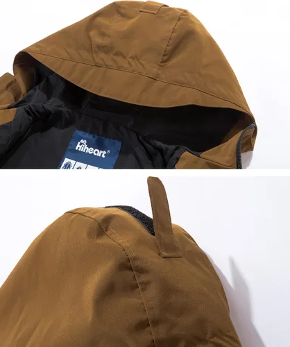 Vista 6 de Hiheart Chaqueta impermeable con capucha para niños, rompevientos ligera para exteriores