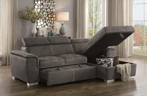 Vista 11 de Homelegance Ferriday - Tumbona convertible de 45 pulgadas, color azul