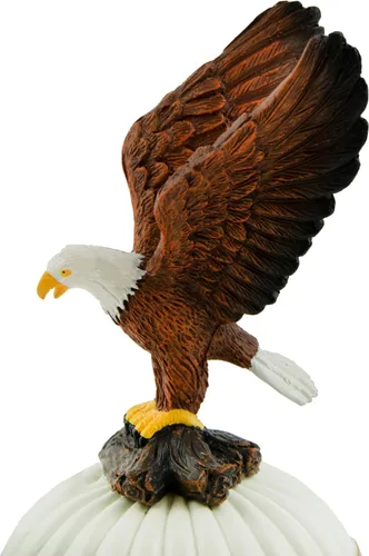 Vista 2 de Campana musical patriótica de la independencia con un águila calva americana