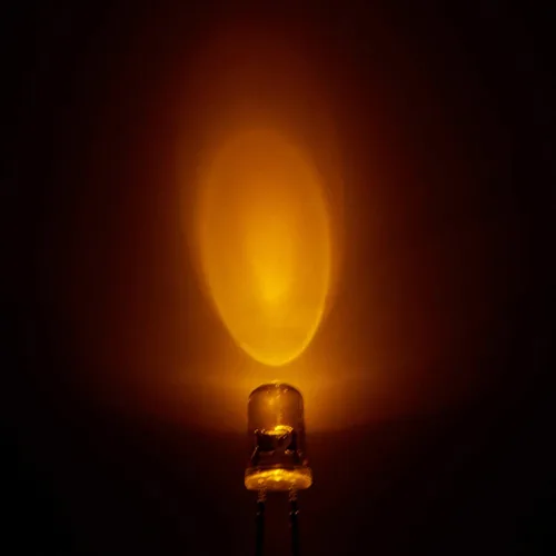 Vista 2 de CHANZON 100 luces de diodo LED amarillo parpadeante de 0.197 in de 1.5 Hz intermitente (transparente redondo transparente DC 1.8V-2V 20mA)