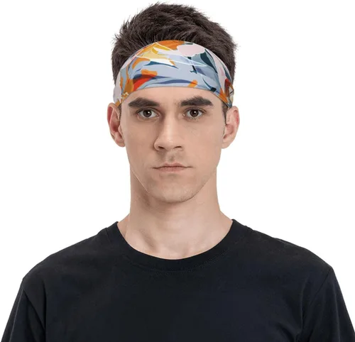 Vista 7 de Diadema deportiva personalizada para añadir cualquier foto texto, logotipo, personalizable, bandas elásticas que absorben la humedad para mujeres
